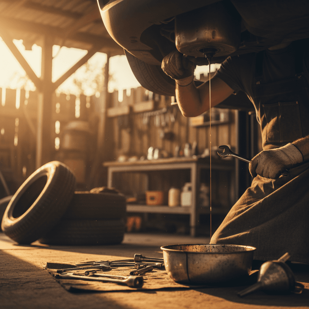 Mobile oil change service